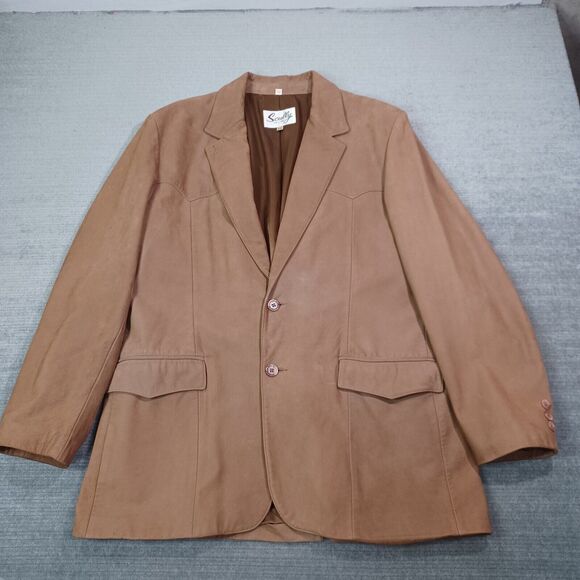 Vintage Scully Suede Jacket Blazer Mens 44 Brown Suede Western Sport Coat - Picture 1 of 11